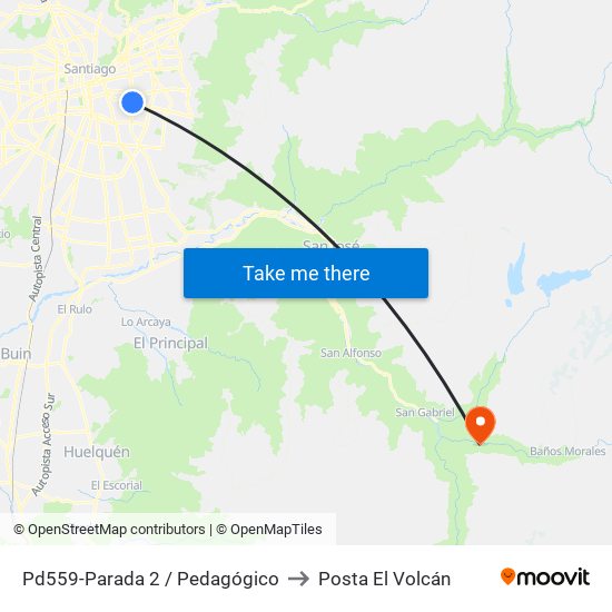 Pd559-Parada 2 / Pedagógico to Posta El Volcán map