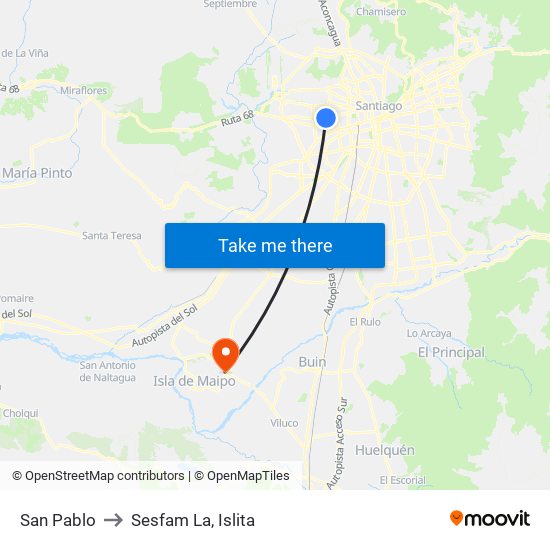 San Pablo to Sesfam La, Islita map