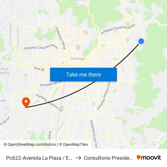 Pc622-Avenida La Plaza / Esq. Av. Mons. A. Del Portillo to Consultorio Presidenta Michelle Bachelet map
