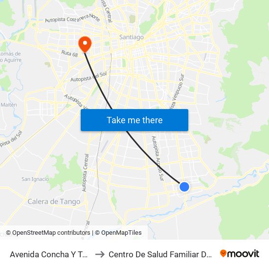 Avenida Concha Y Toro, 302-398 to Centro De Salud Familiar Doctor Raul Yazigi map