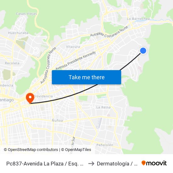 Pc837-Avenida La Plaza / Esq. Sn. Francisco De Asís to Dermatología / Infectología map