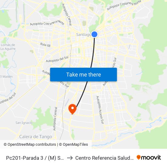 Pc201-Parada 3 / (M) Salvador to Centro Referencia Salud El Pino map