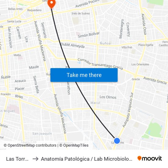 Las Torres to Anatomía Patológica / Lab Microbiología map