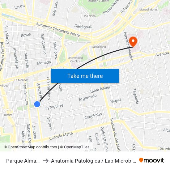 Parque Almagro to Anatomía Patológica / Lab Microbiología map