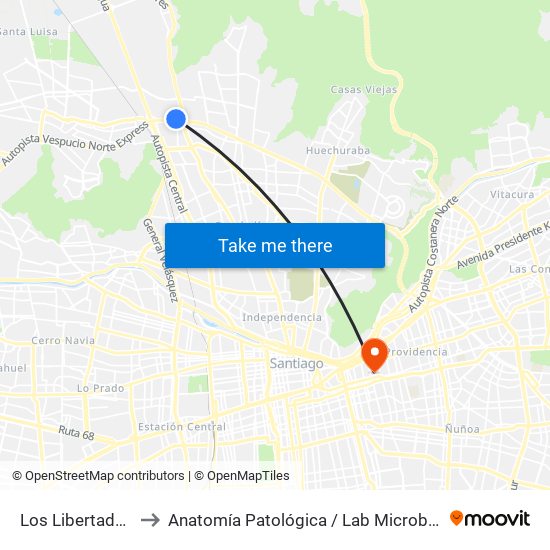 Los Libertadores to Anatomía Patológica / Lab Microbiología map