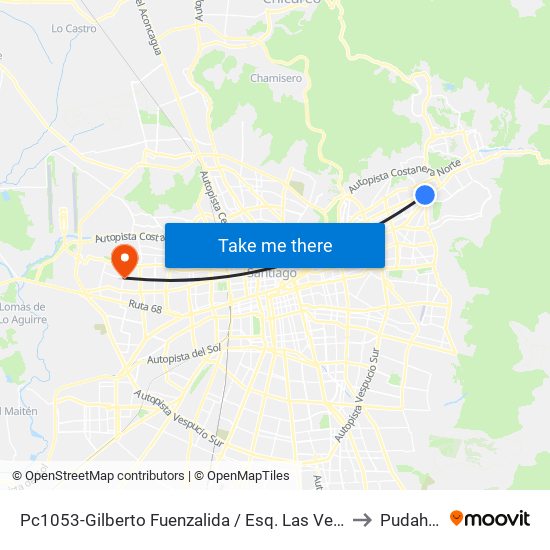 Pc1053-Gilberto Fuenzalida / Esq. Las Verbenas to Pudahuel map