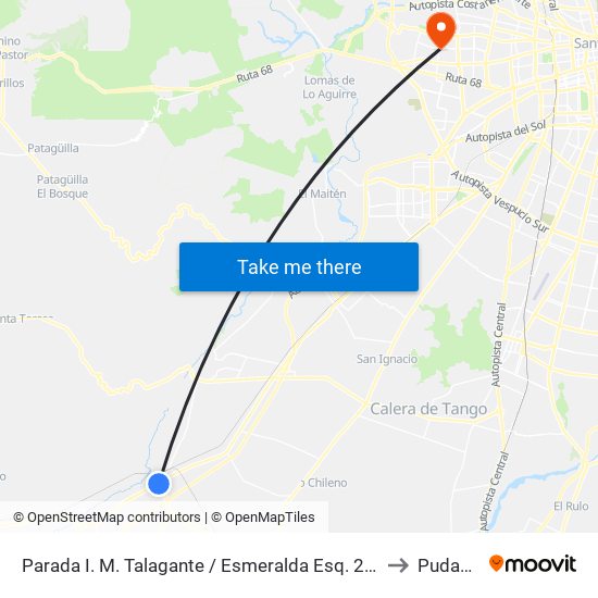 Parada I. M. Talagante / Esmeralda Esq. 21 De Mayo to Pudahuel map