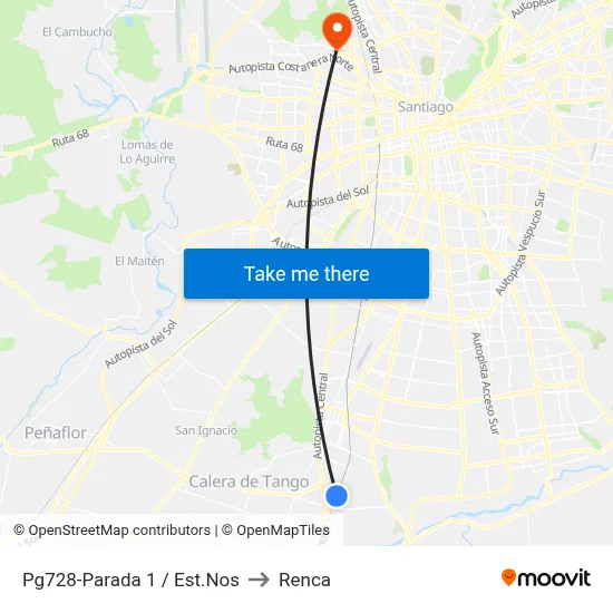 Pg728-Parada 1 / Est.Nos to Renca map