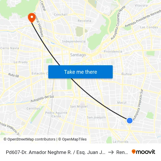 Pd607-Dr. Amador Neghme R. / Esq. Juan Jofré to Renca map