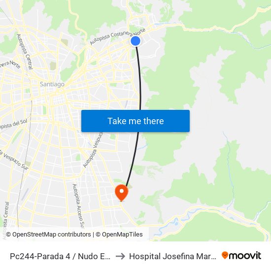 Pc244-Parada 4 / Nudo Estoril to Hospital Josefina Martínez map