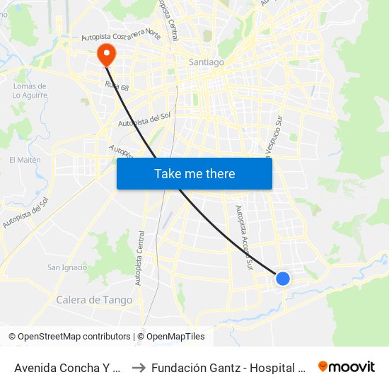 Avenida Concha Y Toro, 302-398 to Fundación Gantz - Hospital Del Niño Con Fisura map
