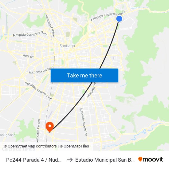 Pc244-Parada 4 / Nudo Estoril to Estadio Municipal San Bernardo map