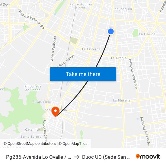 Pg286-Avenida Lo Ovalle / Esq. Alvear to Duoc UC (Sede San Bernardo) map