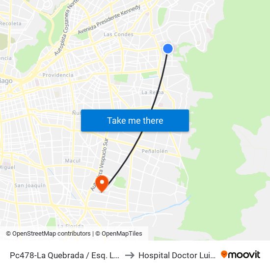 Pc478-La Quebrada / Esq. La Escuela to Hospital Doctor Luis Tisné map