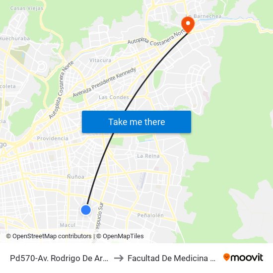 Pd570-Av. Rodrigo De Araya / Esq. Jorge Monkeberg to Facultad De Medicina Universidad Del Desarrollo map