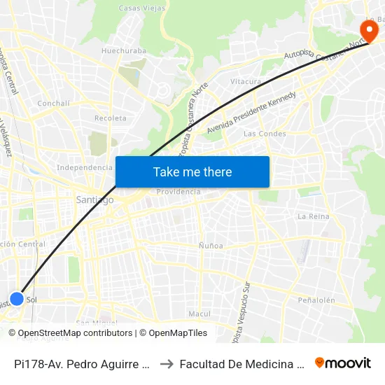 Pi178-Av. Pedro Aguirre Cerda / Esq. Manuel Chacón to Facultad De Medicina Universidad Del Desarrollo map