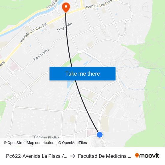 Pc622-Avenida La Plaza / Esq. Av. Mons. A. Del Portillo to Facultad De Medicina Universidad Del Desarrollo map