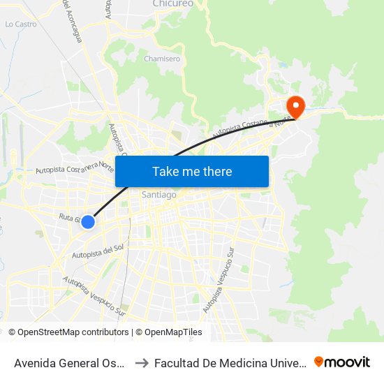 Avenida General Oscar Bonilla, 6100 to Facultad De Medicina Universidad Del Desarrollo map