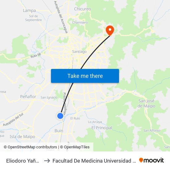 Eliodoro Yañez, 7-35 to Facultad De Medicina Universidad Del Desarrollo map