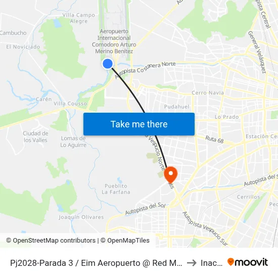 Pj2028-Parada 3 / Eim Aeropuerto @ Red Movilidad to Inacap map