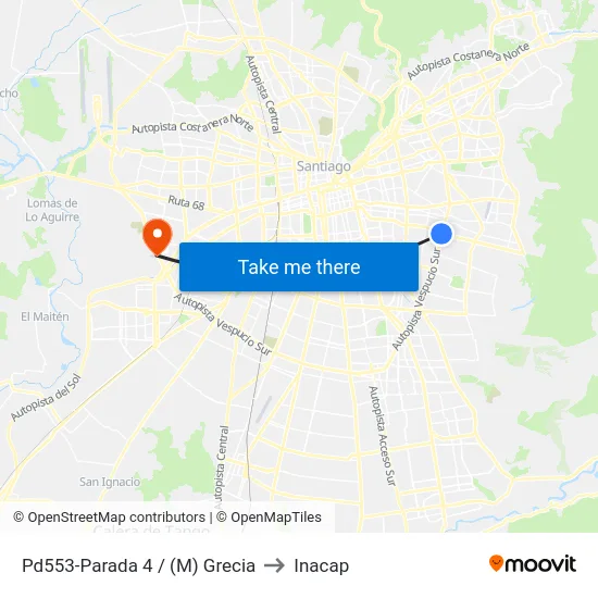 Pd553-Parada 4 / (M) Grecia to Inacap map