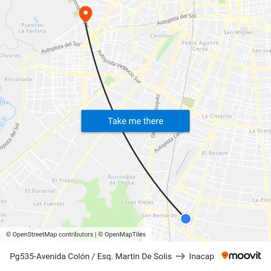 Pg535-Avenida Colón / Esq. Martín De Solis to Inacap map
