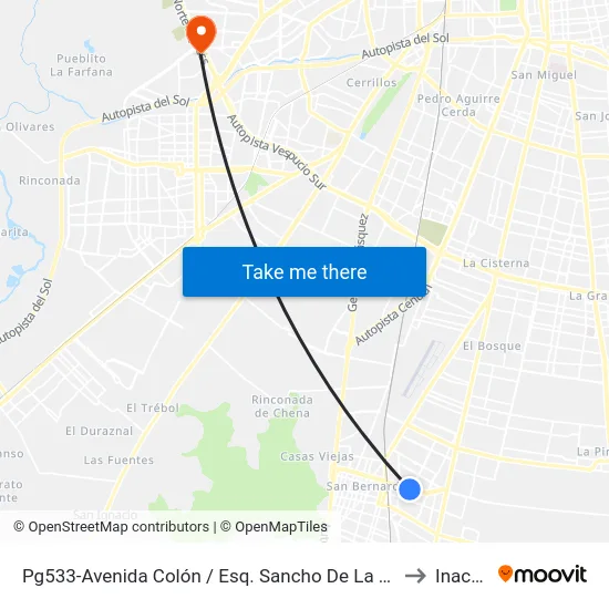 Pg533-Avenida Colón / Esq. Sancho De La Hoz to Inacap map