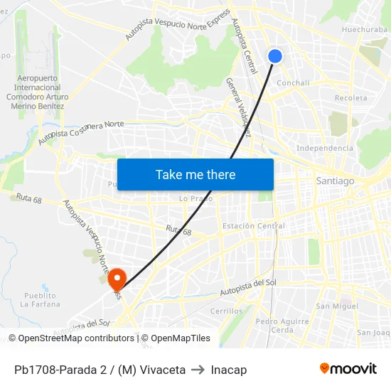 Pb1708-Parada 2 / (M) Vivaceta to Inacap map