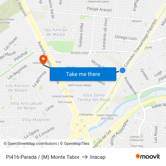 Pi416-Parada / (M) Monte Tabor to Inacap map