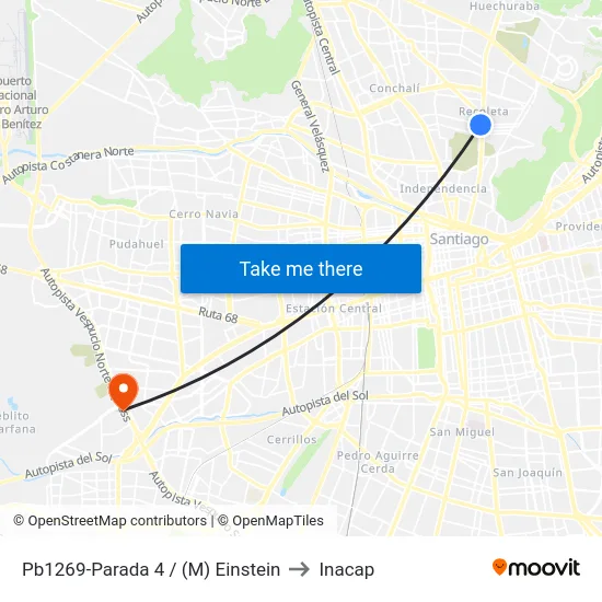 Pb1269-Parada 4 / (M) Einstein to Inacap map