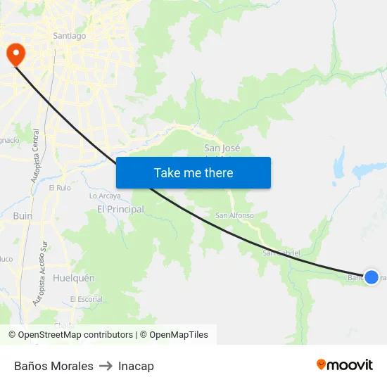 Baños Morales to Inacap map