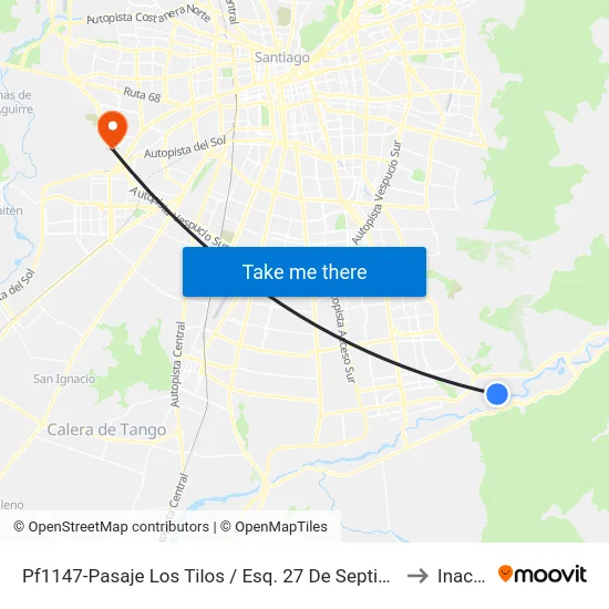 Pf1147-Pasaje Los Tilos / Esq. 27 De Septiembre to Inacap map