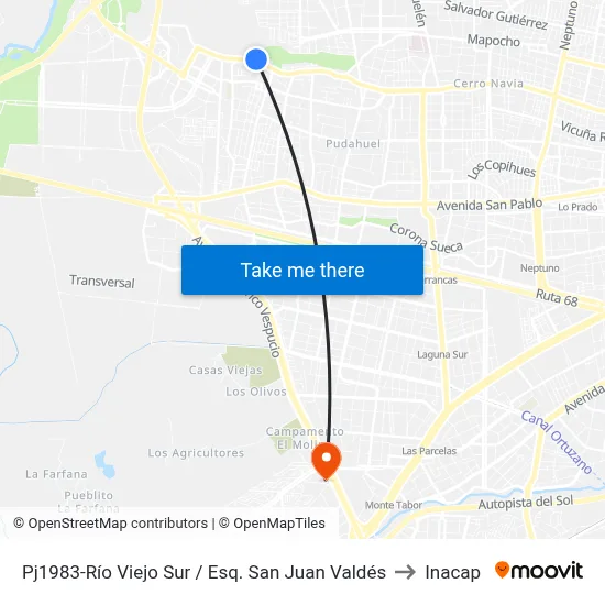 Pj1983-Río Viejo Sur / Esq. San Juan Valdés to Inacap map