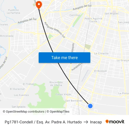 Pg1781-Condell / Esq. Av. Padre A. Hurtado to Inacap map