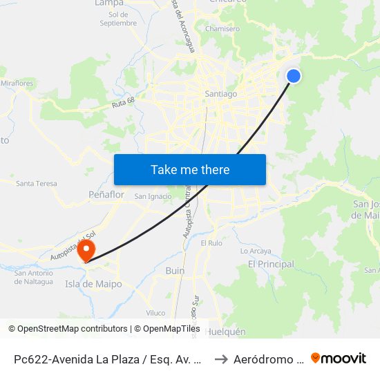 Pc622-Avenida La Plaza / Esq. Av. Mons. A. Del Portillo to Aeródromo El Corte map