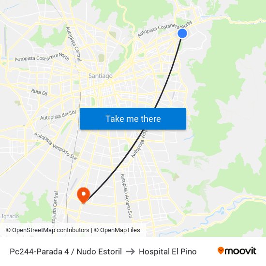 Pc244-Parada 4 / Nudo Estoril to Hospital El Pino map