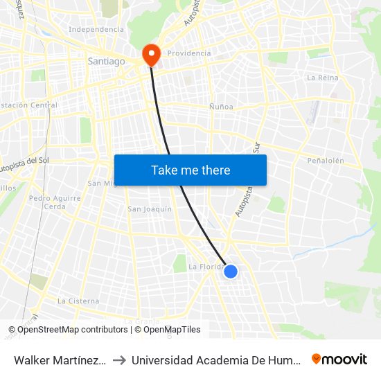 Walker Martínez, 760-794 to Universidad Academia De Humanismo Cristiano map