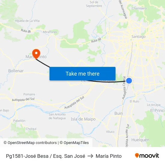 Pg1581-José Besa / Esq. San José to María Pinto map