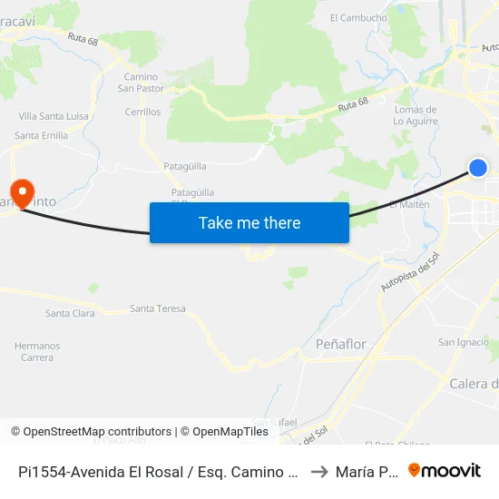 Pi1554-Avenida El Rosal / Esq. Camino La Farfana to María Pinto map