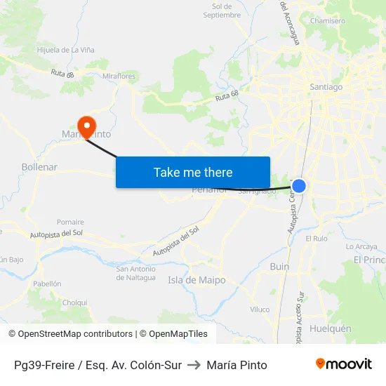 Pg39-Freire / Esq. Av. Colón-Sur to María Pinto map