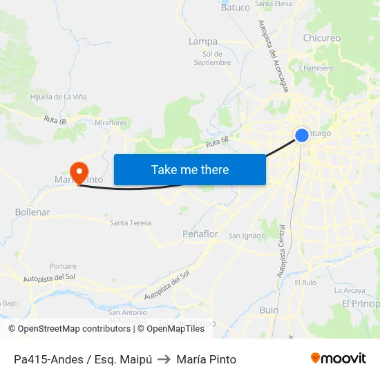 Pa415-Andes / Esq. Maipú to María Pinto map