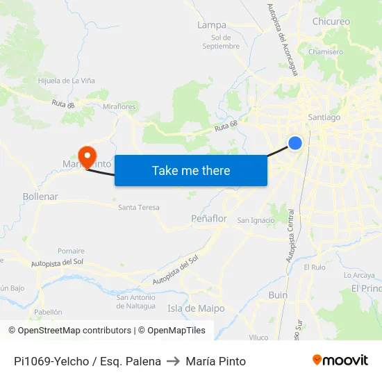 Pi1069-Yelcho / Esq. Palena to María Pinto map