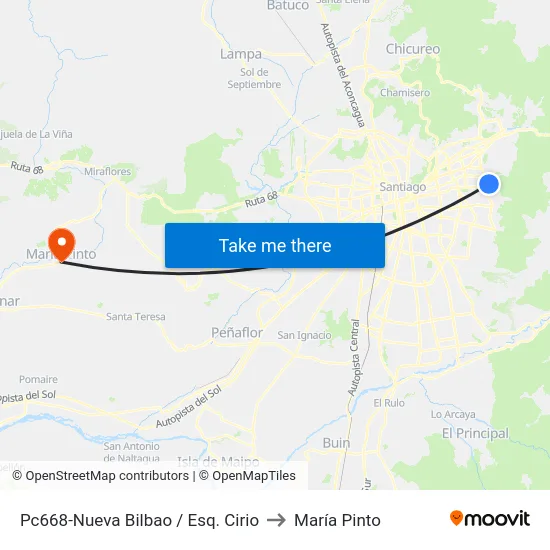 Pc668-Nueva Bilbao / Esq. Cirio to María Pinto map
