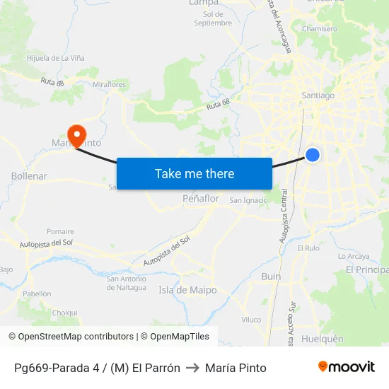 Pg669-Parada 4 / (M) El Parrón to María Pinto map