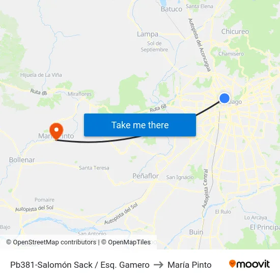 Pb381-Salomón Sack / Esq. Gamero to María Pinto map