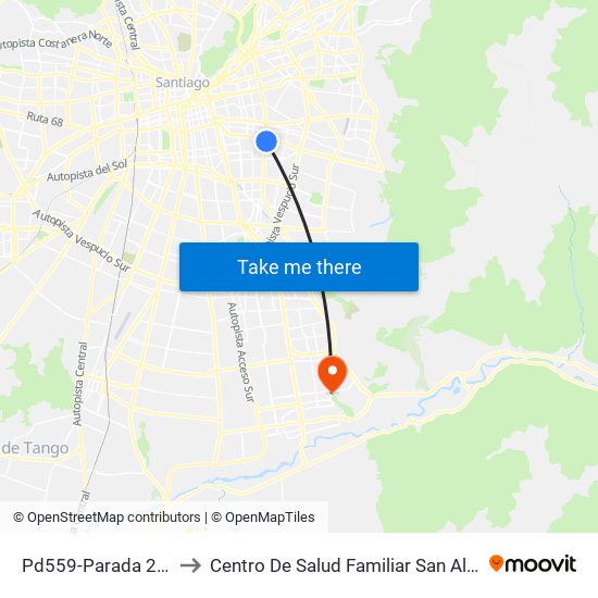 Pd559-Parada 2 / Pedagógico to Centro De Salud Familiar San Alberto Hurtado (Cesfam) map