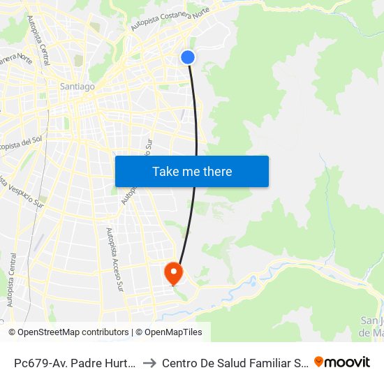 Pc679-Av. Padre Hurtado-Sur / Esq. Patagonia to Centro De Salud Familiar San Alberto Hurtado (Cesfam) map