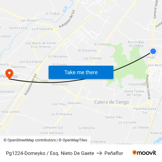 Pg1224-Domeyko / Esq. Nieto De Gaete to Peñaflor map