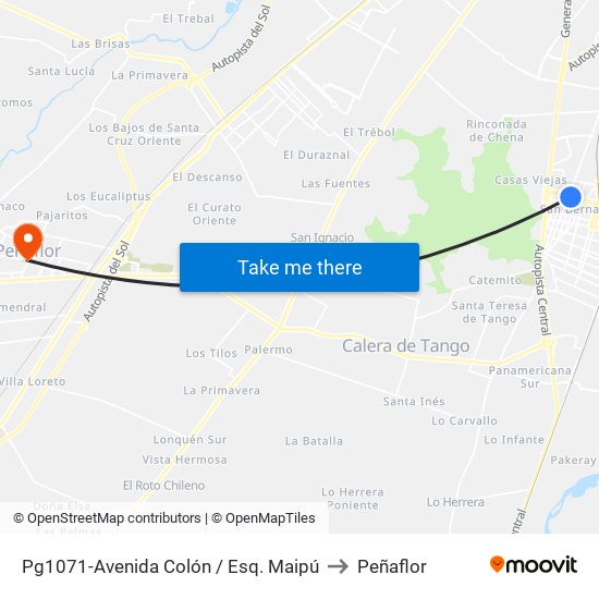 Pg1071-Avenida Colón / Esq. Maipú to Peñaflor map