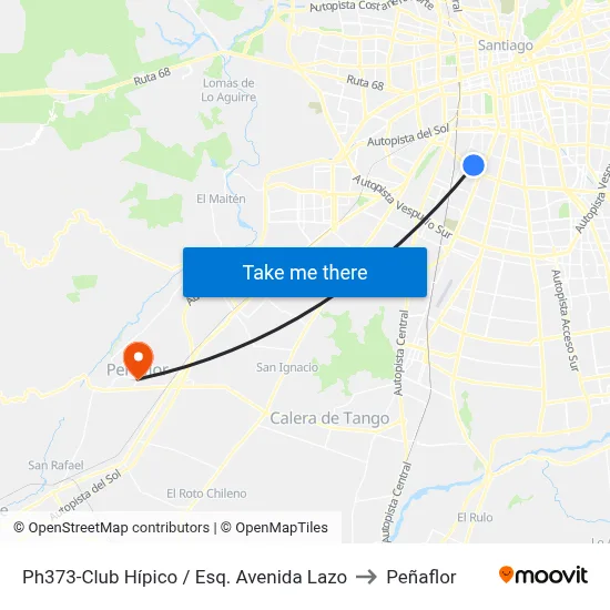 Ph373-Club Hípico / Esq. Avenida Lazo to Peñaflor map